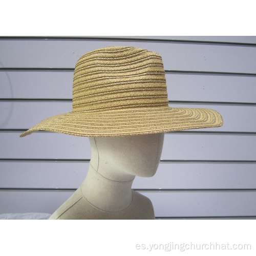 Sombreros para el sol con trenza de papel fino - YJ42